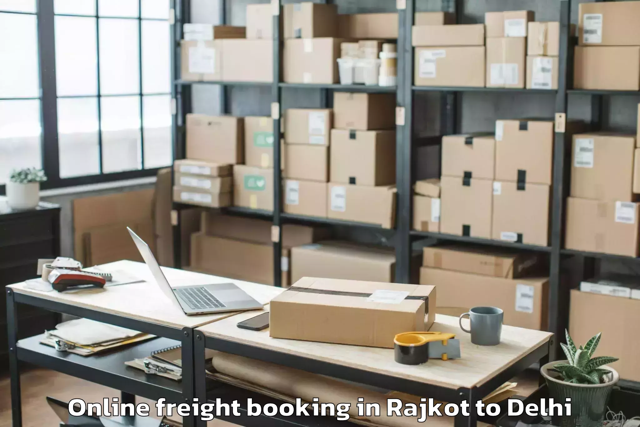 Rajkot to Karol Bagh Online Freight Booking Booking